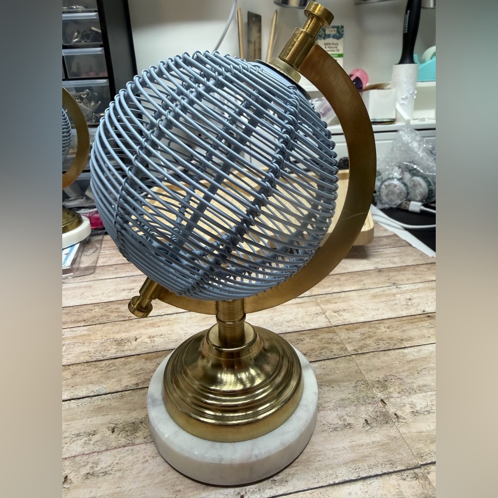 Modern Blue and Gold Globe